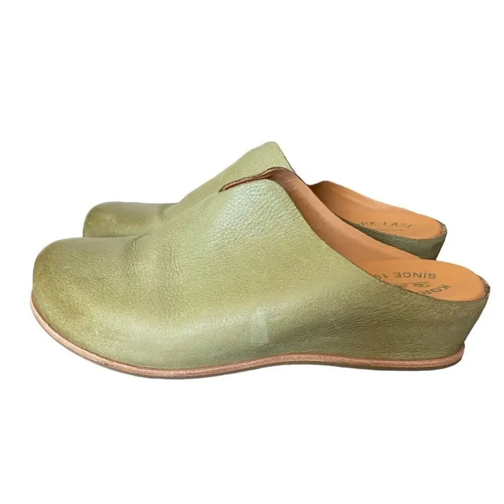 Kork-Ease Para Green Nubuck Leather Clog Mules size 10 - Picture 8 of 11